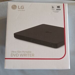 LG Slim Portable DVD Writer in Black